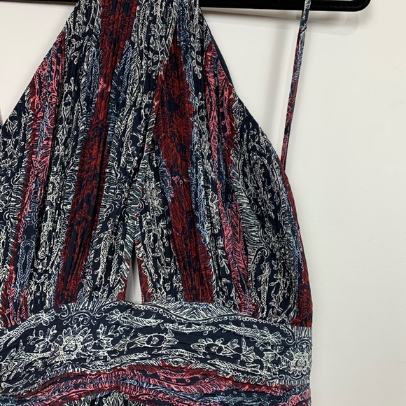 NEW Intermix Provo Paisley Romper in Blue Multi - Picture 5 of 6